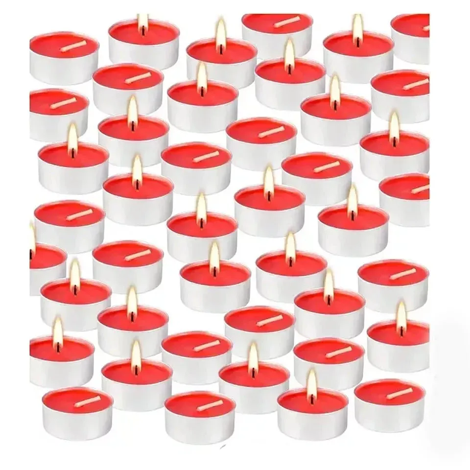 10 Pieces Strawberry Tealights Candles Highly Scented Bulk 2.5 Hours Burn Time