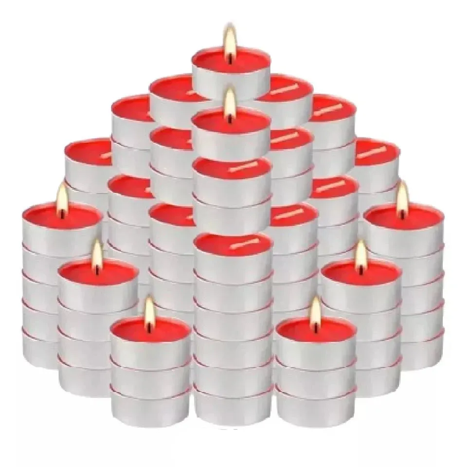 10 Pieces Strawberry Tealights Candles Highly Scented Bulk 2.5 Hours Burn Time