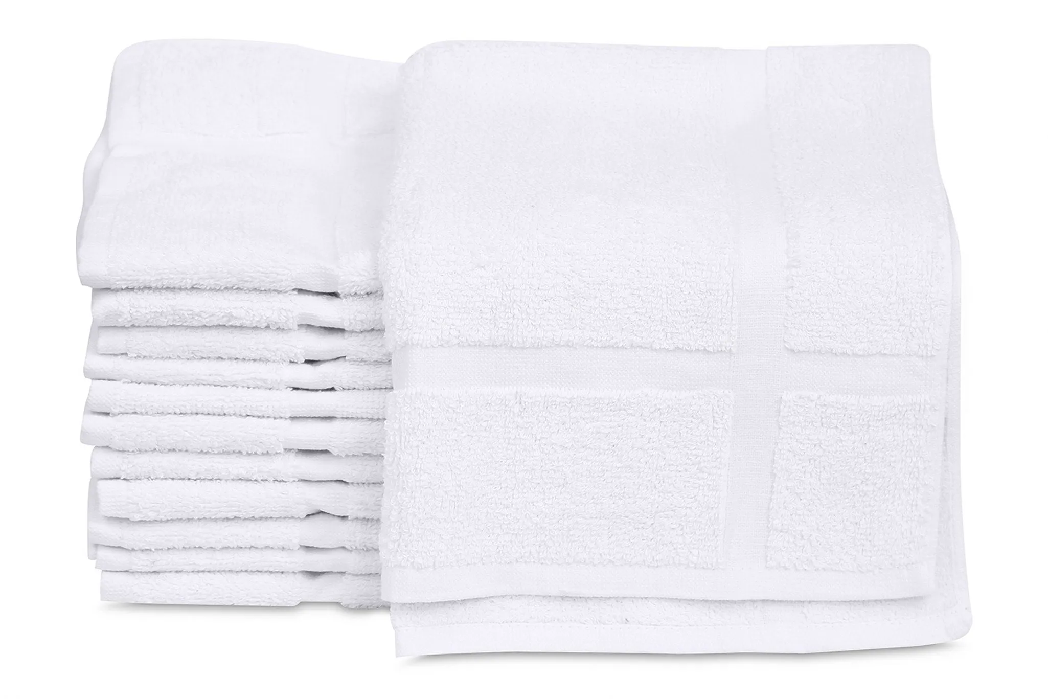 120 Pack New Cotton Blend Economy Bath Mats (White,18x25 inches) Light Weight Fast Drying Commercial Grade Bath Rugs