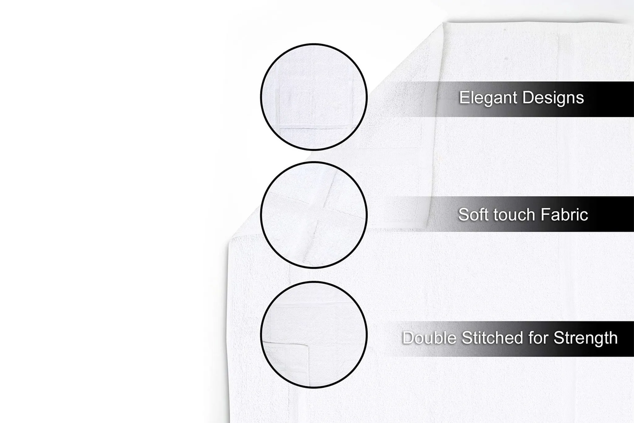 120 Pack New Cotton Blend Economy Bath Mats (White,18x25 inches) Light Weight Fast Drying Commercial Grade Bath Rugs