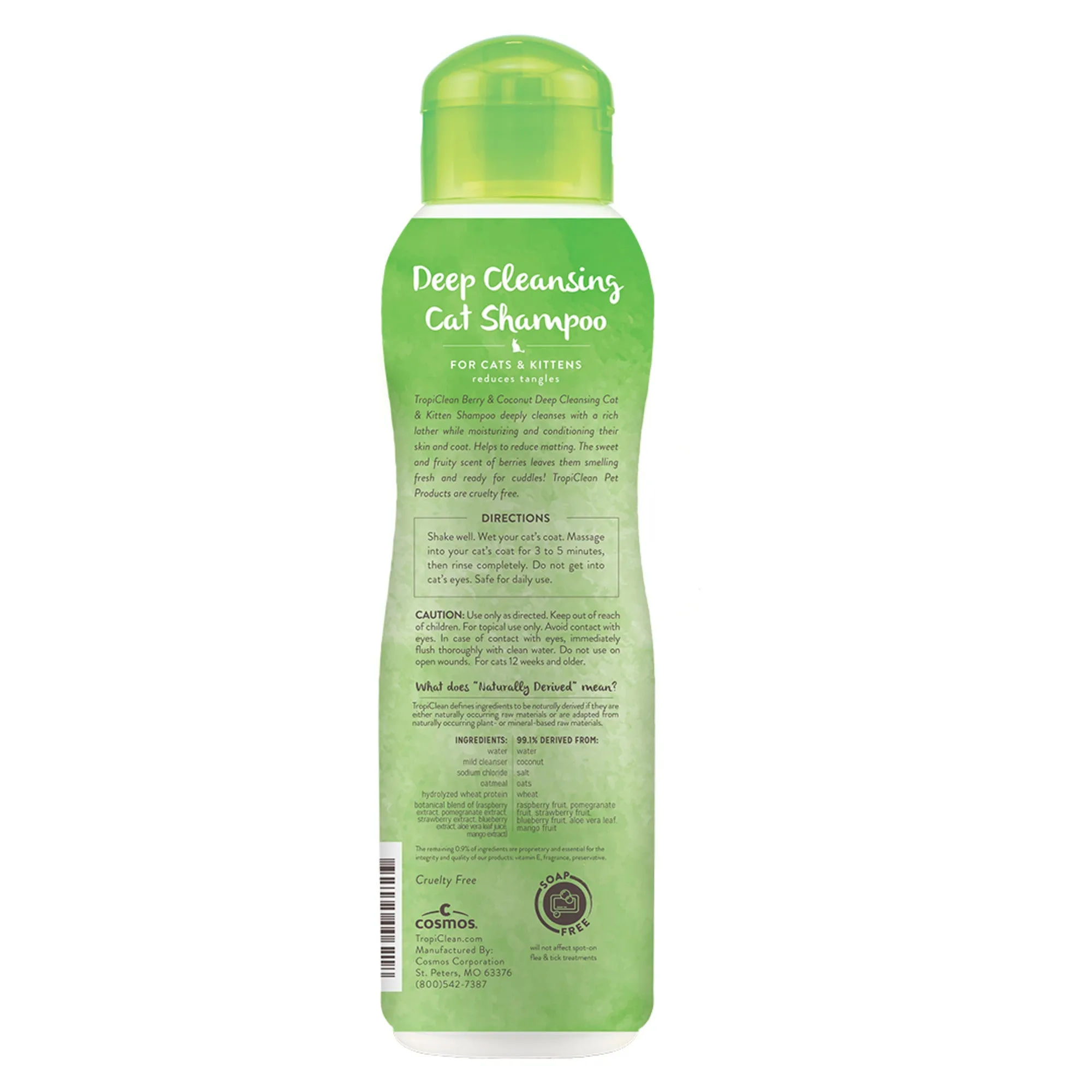20% OFF: TropiClean Berry & Coconut Deep Cleansing Shampoo For Cats