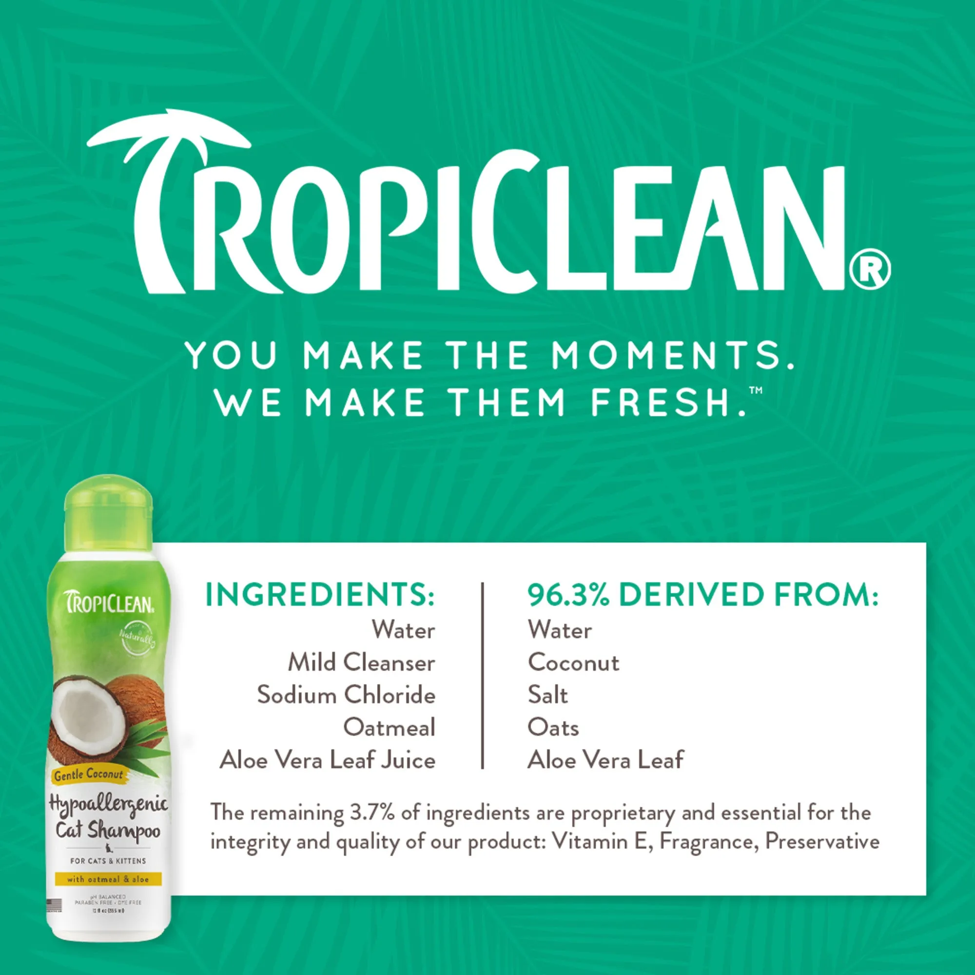 20% OFF: TropiClean Gentle Hypoallergenic Shampoo For Cats