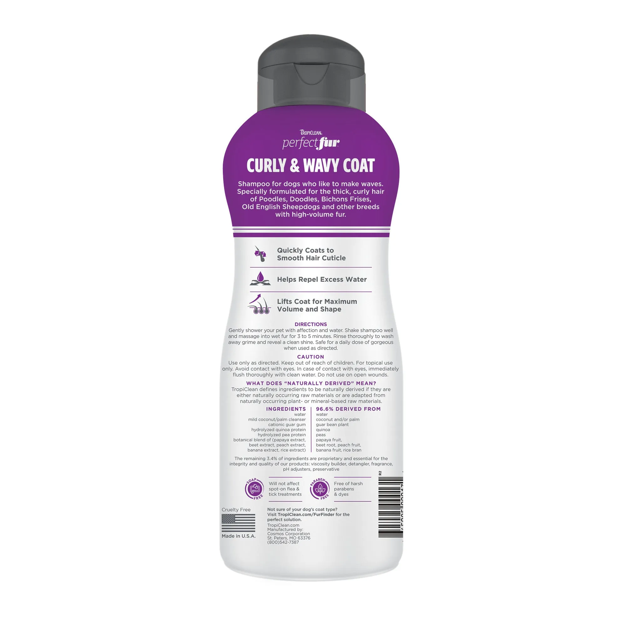 20% OFF: Tropiclean PerfectFur™ Curly & Wavy Coat Shampoo For Dogs