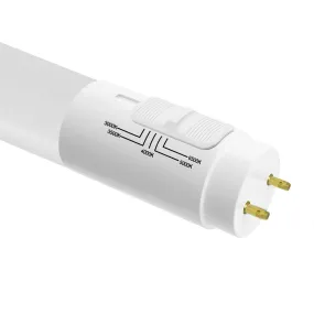 2ft 8W T8 LED Tube - Hybrid Type A B Ballast - 5-CCT Selectable - G13 Medium BiPin - 1,000 Lm - 30 Pack