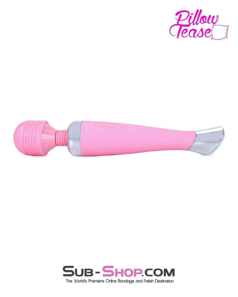 3766E      Waterproof 10 Function USB Rechargeable Pink Fairy Magic Wand Vibrator - LAST CHANCE - Final Closeout!