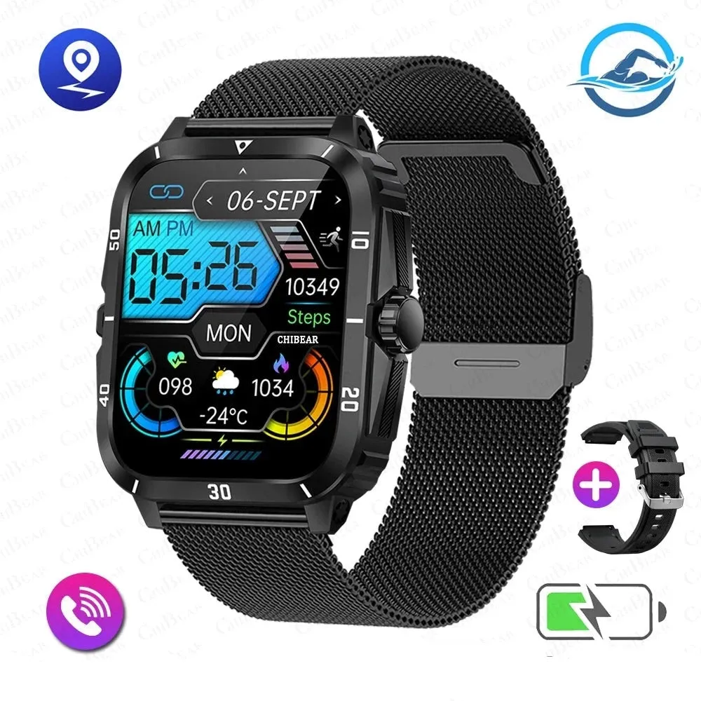 3ATM Waterproof  Outdoor Sport Bluetooth Call 430mAh 2.0'' Smart Watch Men