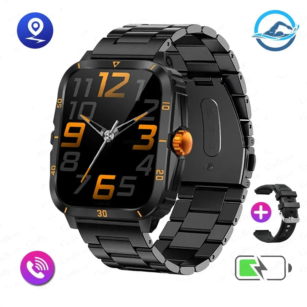 3ATM Waterproof  Outdoor Sport Bluetooth Call 430mAh 2.0'' Smart Watch Men