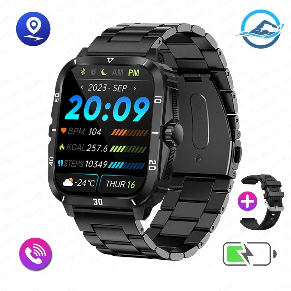 3ATM Waterproof  Outdoor Sport Bluetooth Call 430mAh 2.0'' Smart Watch Men