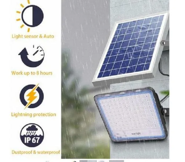 400W Pure White Lens Solar Flood Light