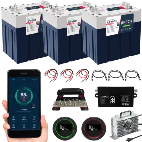 48V 90Ah GC2 - Golf Cart LiFePO4 Lithium Battery - Complete Kit