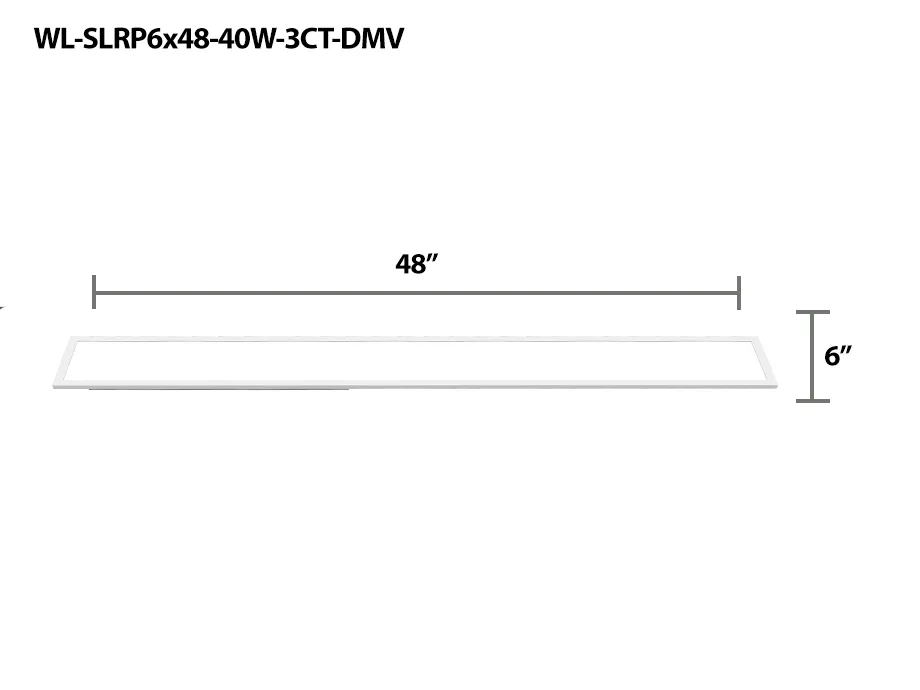 4FT LED Slim Linear Recessed Panel, 4600 Lumen Max, Wattage & CCT selectable, 120-277V