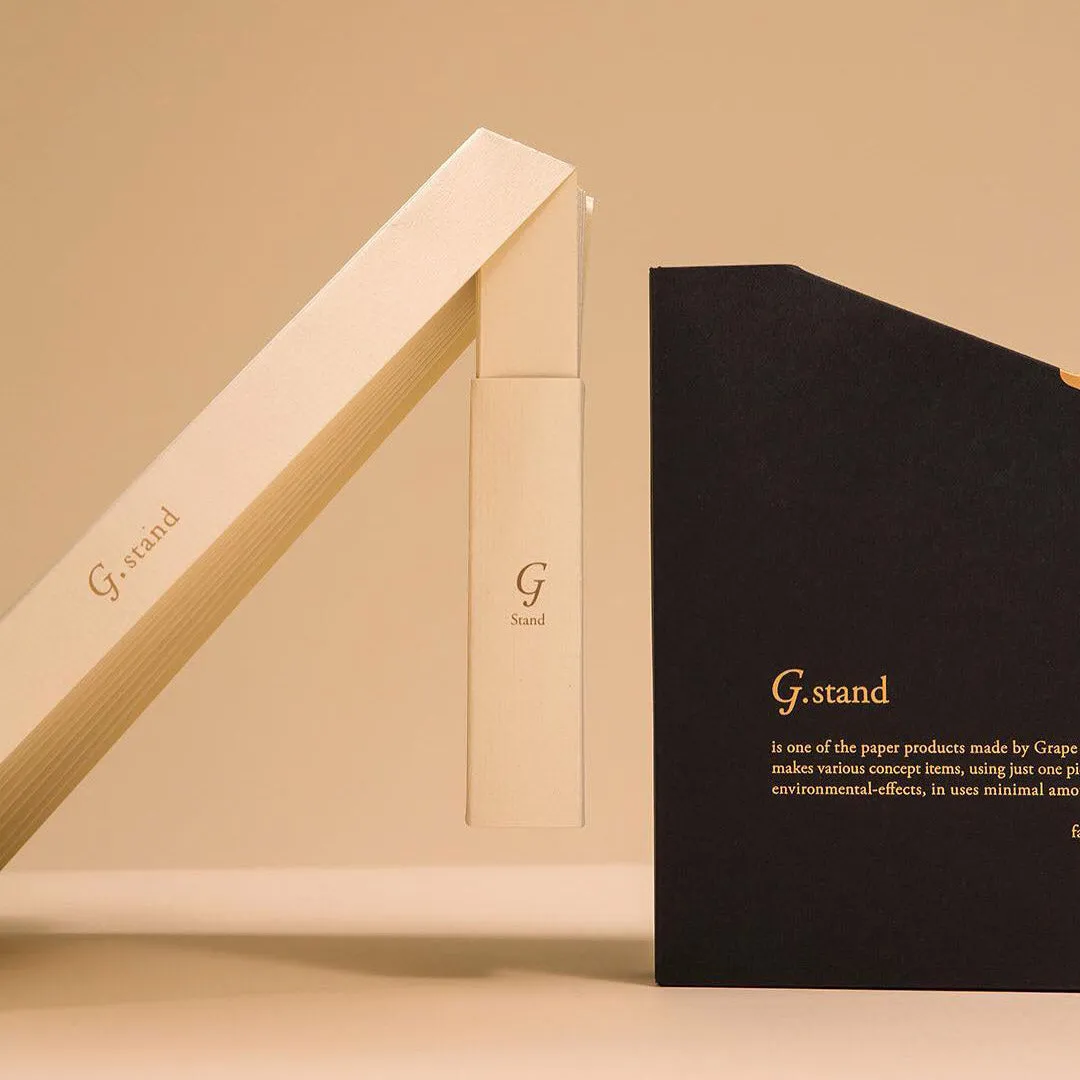 60g Book Stand made from pH-neutral Recycled Paper"g.Stand" - Beige