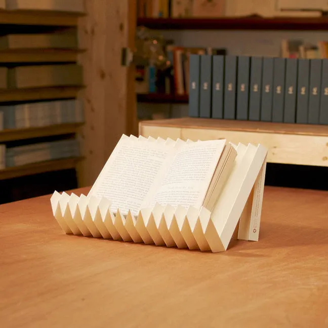 60g Book Stand made from pH-neutral Recycled Paper"g.Stand" - Beige