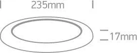 62116F/W LED 16W CW IP20 100-240V SURFACE/RECESSED