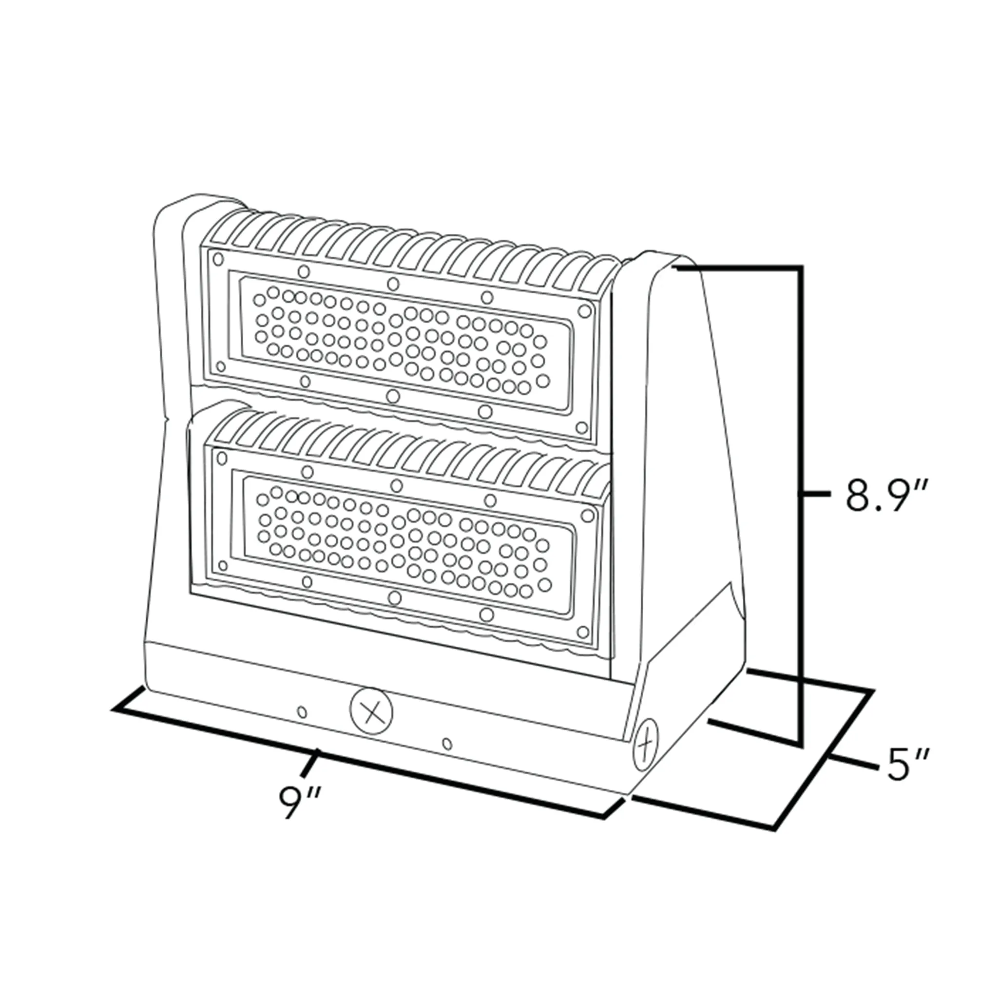 80W LED Rotatable Wall Pack Outdoor Entrance Courtyard Building Light -UL DLC - 4000k