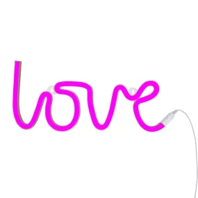 A Little Lovely Company Love Neon Wall Light in Pink