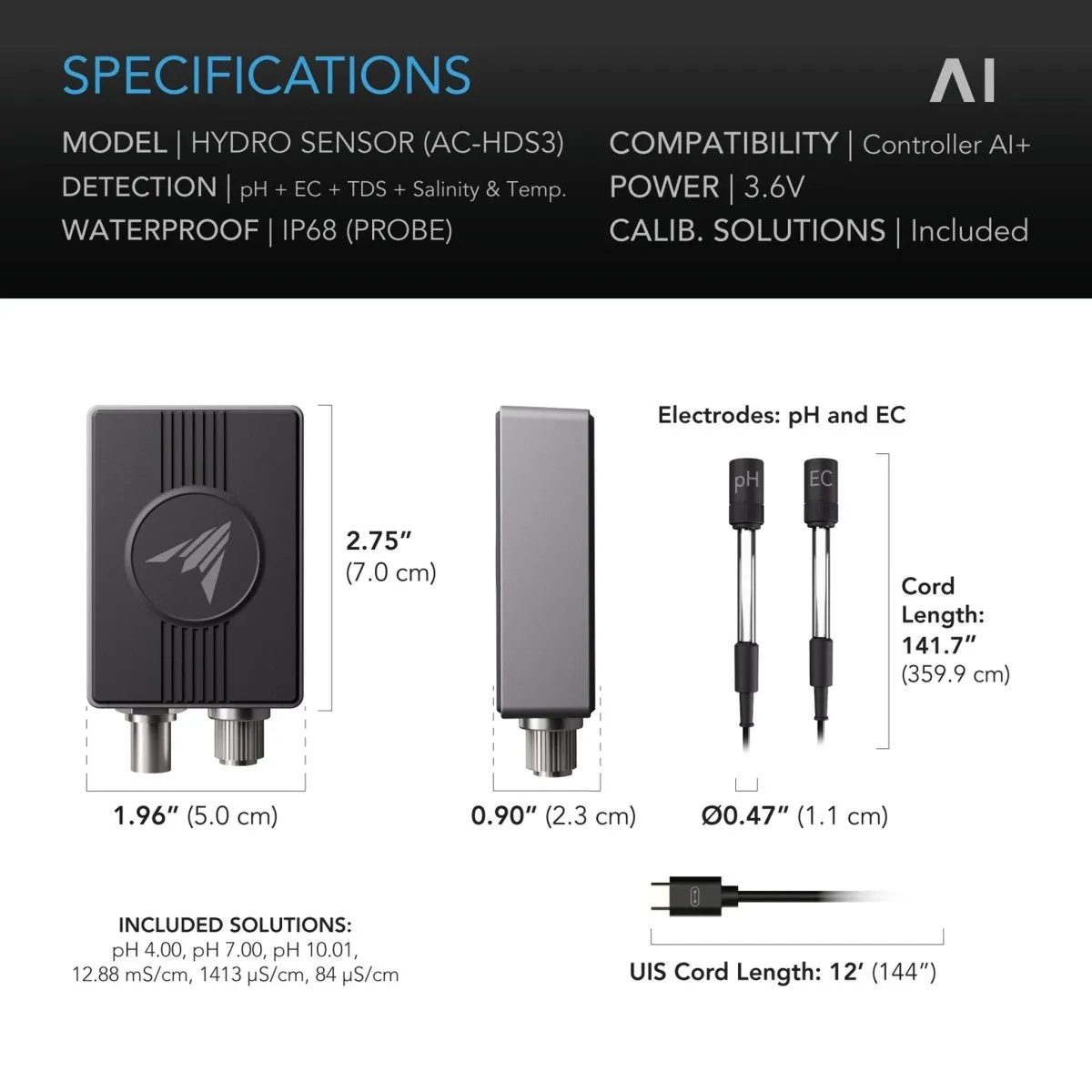AC Infinity Hydro Sensor for Controller AI 