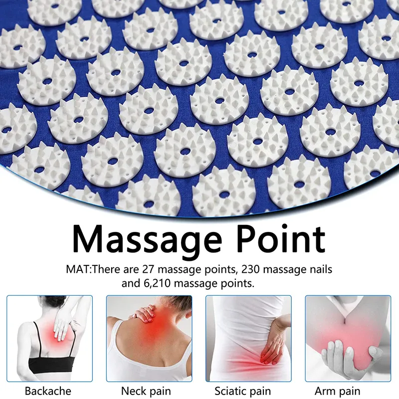 Acupressure Massage Mat For Muscle Relaxation C6-8-5 Blue