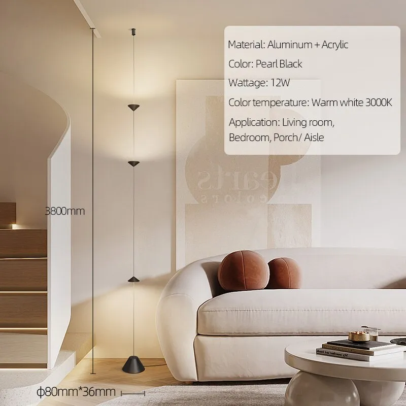 AiS Pyra - Led  Floor Lamp Long Strip Hourglass Shape Anti-glare