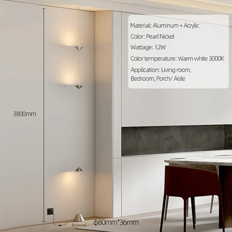 AiS Pyra - Led  Floor Lamp Long Strip Hourglass Shape Anti-glare