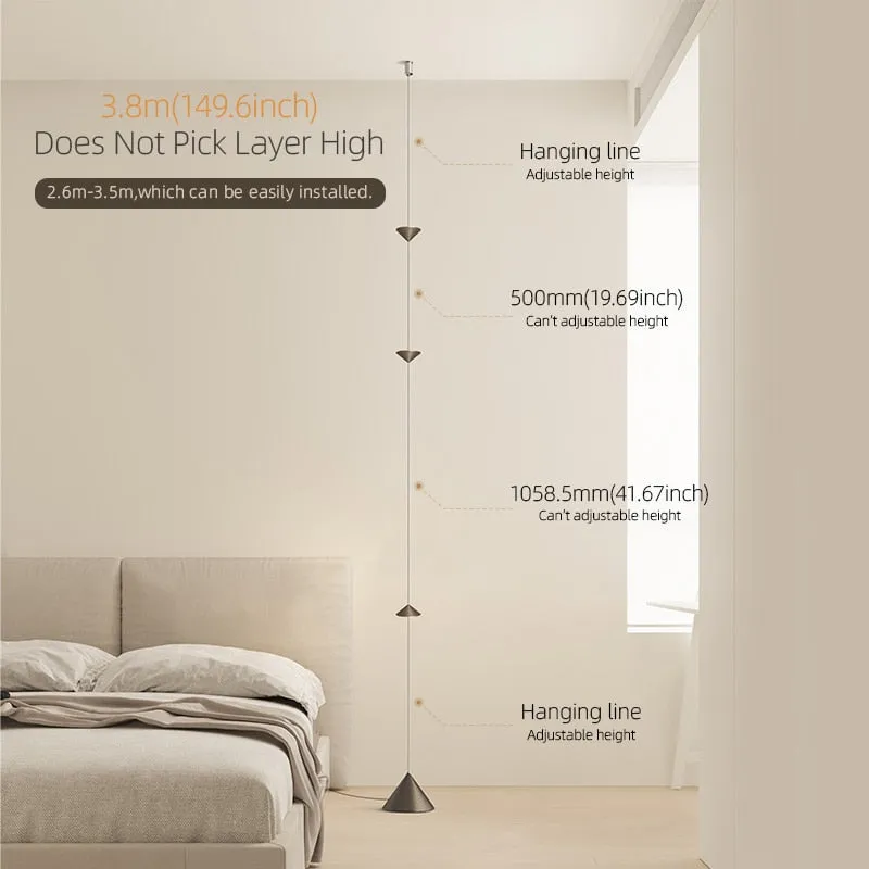 AiS Pyra - Led  Floor Lamp Long Strip Hourglass Shape Anti-glare