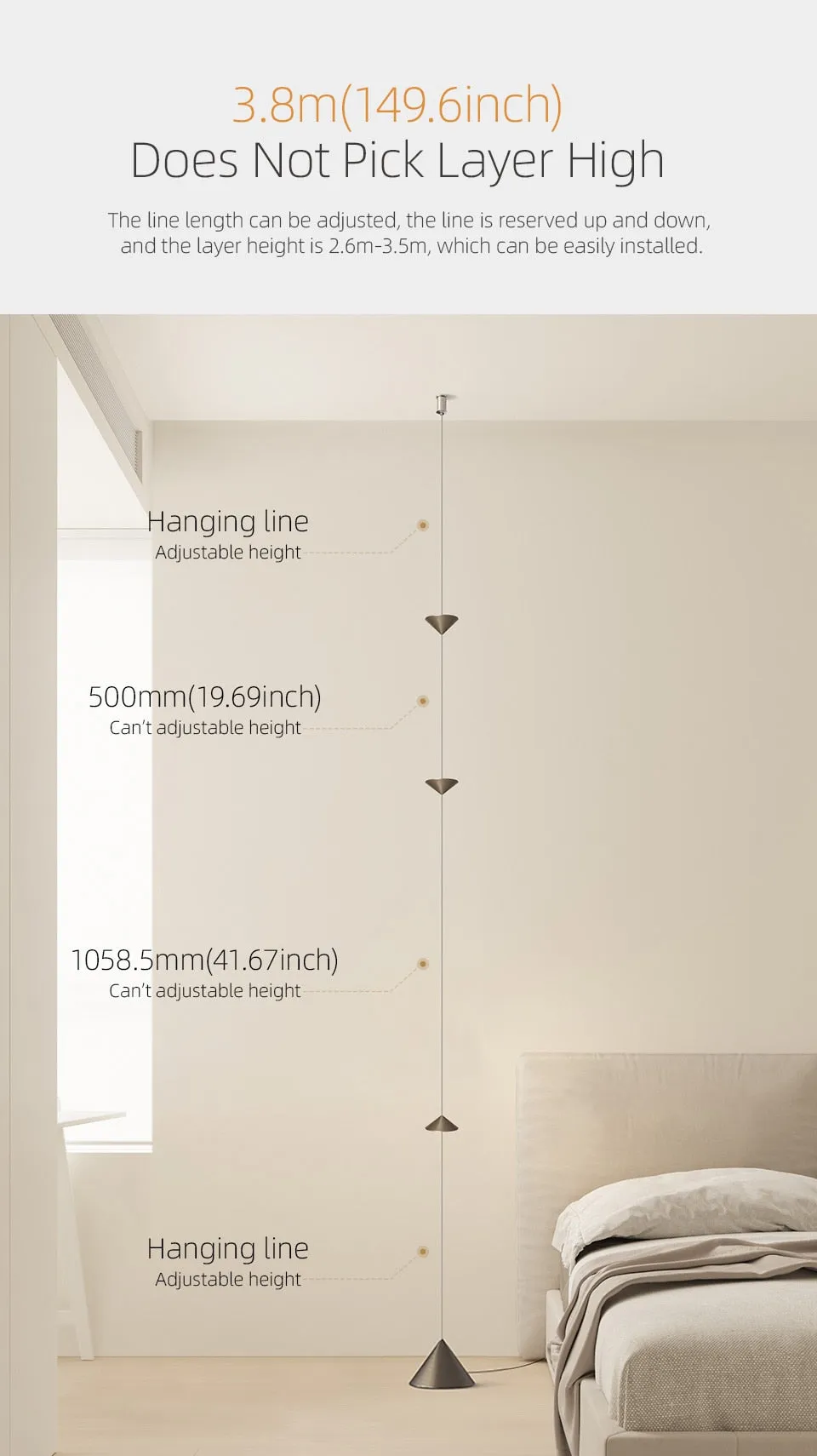 AiS Pyra - Led  Floor Lamp Long Strip Hourglass Shape Anti-glare