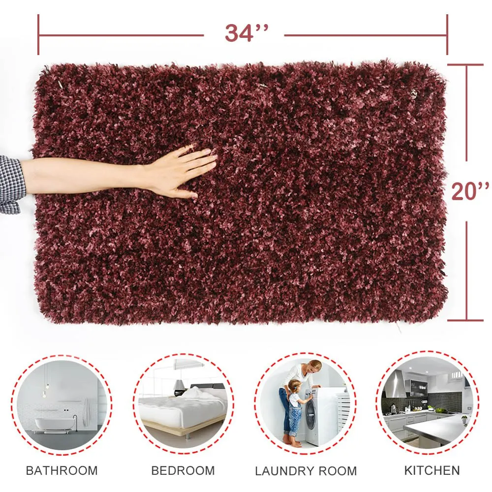 Amagabeli 2 Pack Bath Mats Non Slip Bathroom Doormat 34"X 20" Model Number BG383