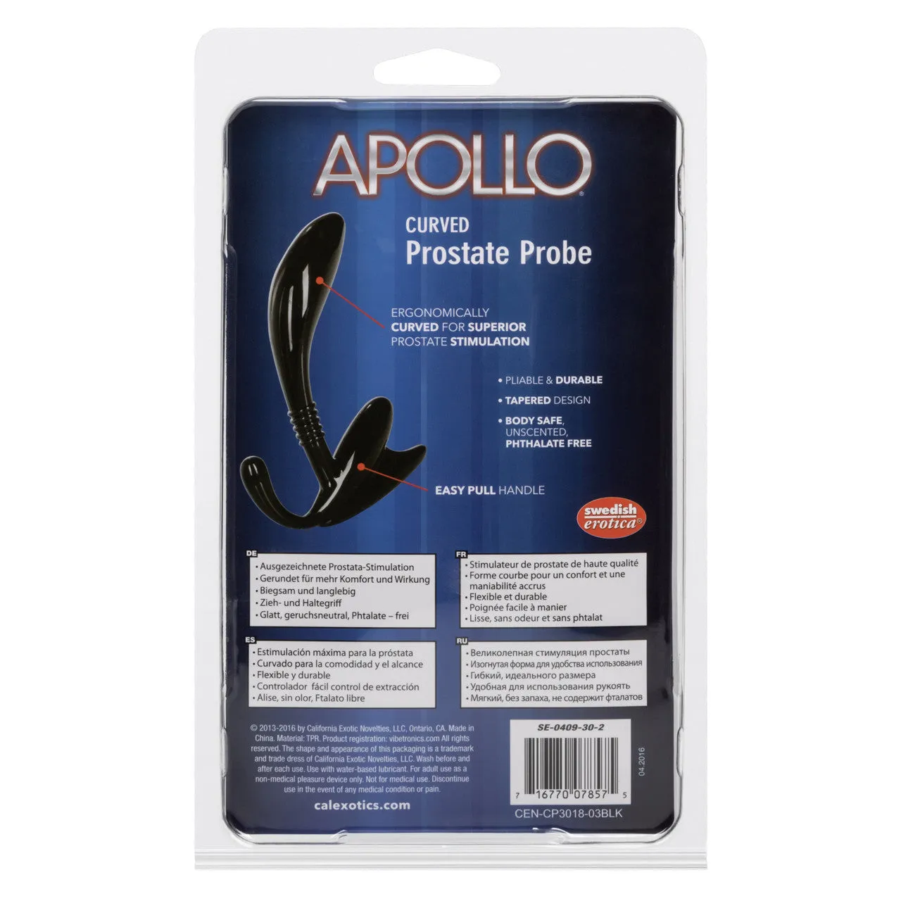 Apollo Curved Prostate Probe Black