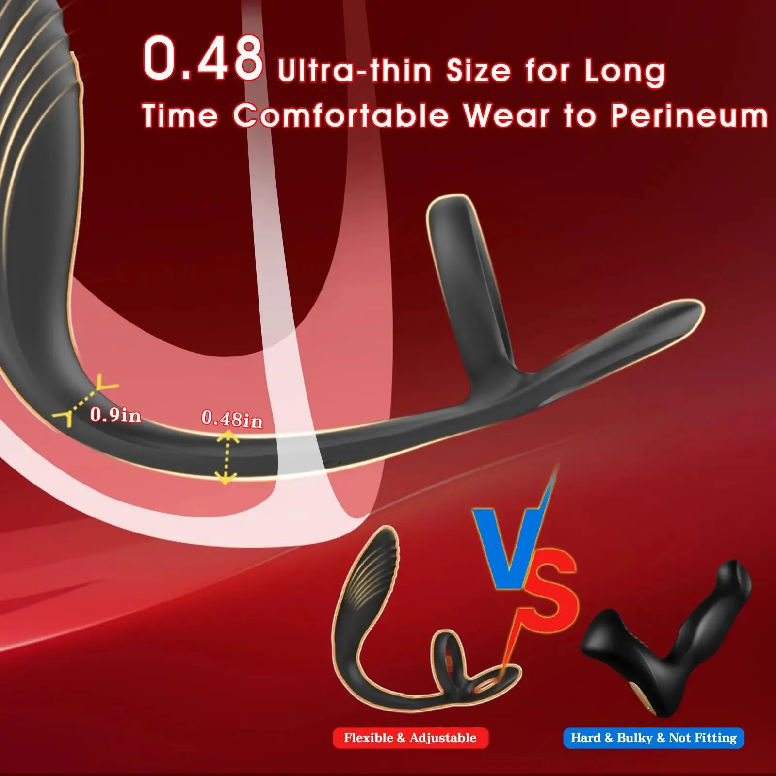 App-Controlled Prostate Massager with Cock Ring and Anal Plug