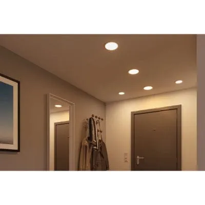 Areo VariFit Round LED Recessed Panel 175mm Warm White - Chrome