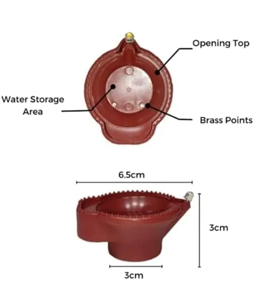 asmafashion Water Sensor Led Diyas Candle with Water Sensing Technology E-Diya, Warm Orange Ambient Lights, Battery Operated Led Candles for Home Decor, Festivals Decoration (Pack of 12)