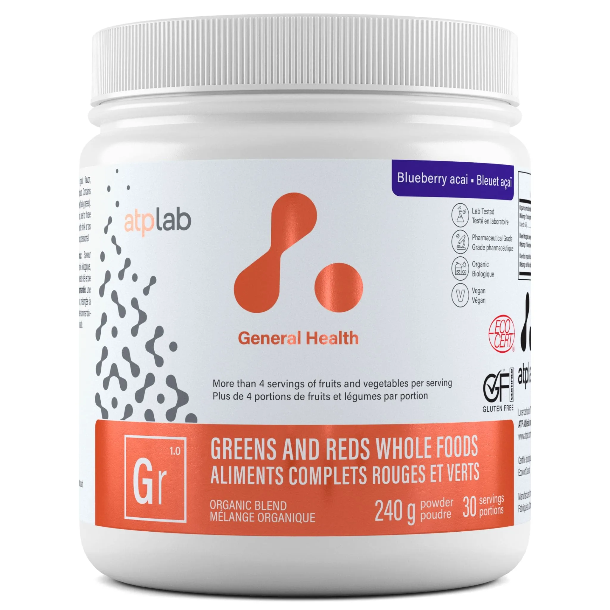ATP Lab Greens & Reds Whole Foods Powder, 240g