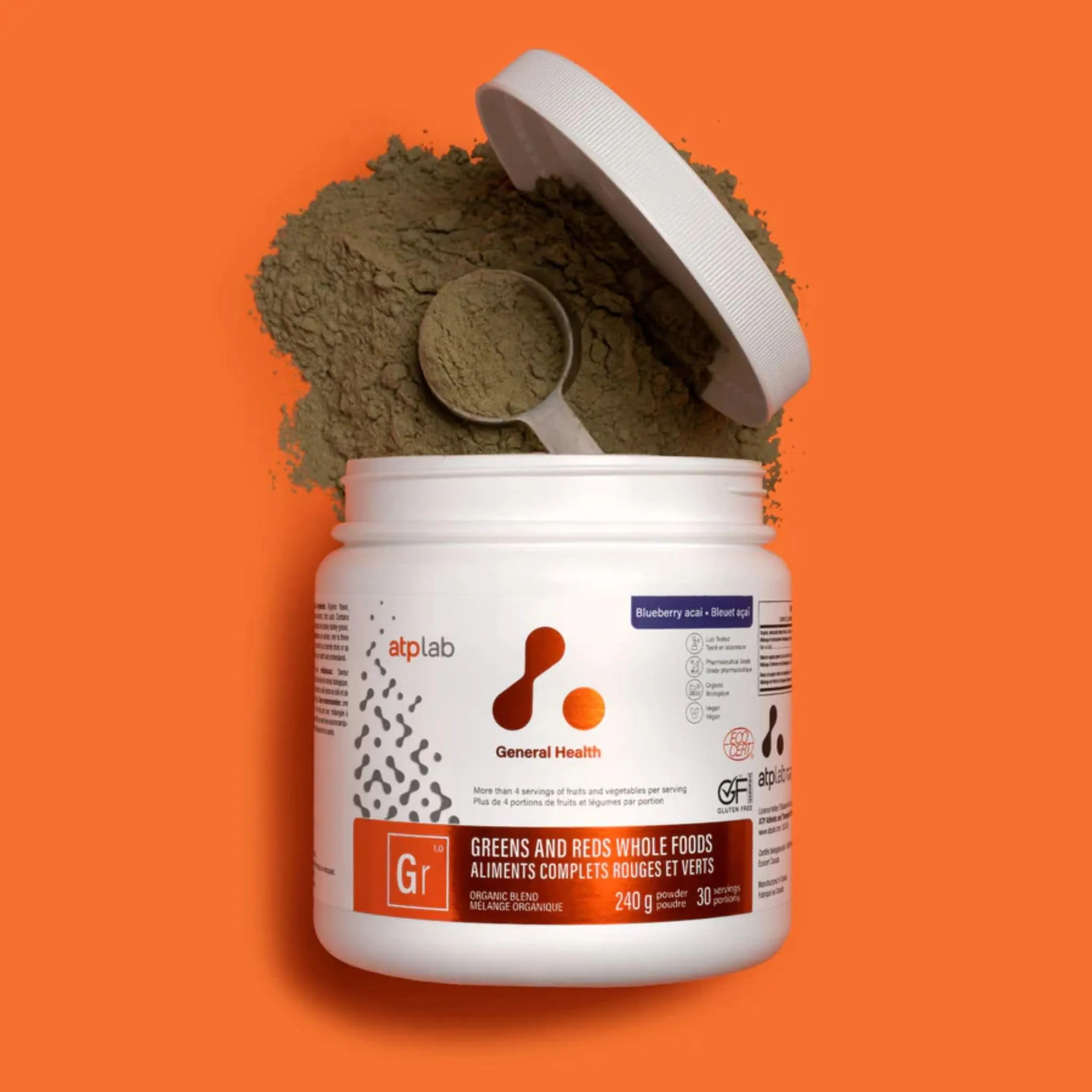 ATP Lab Greens & Reds Whole Foods Powder, 240g