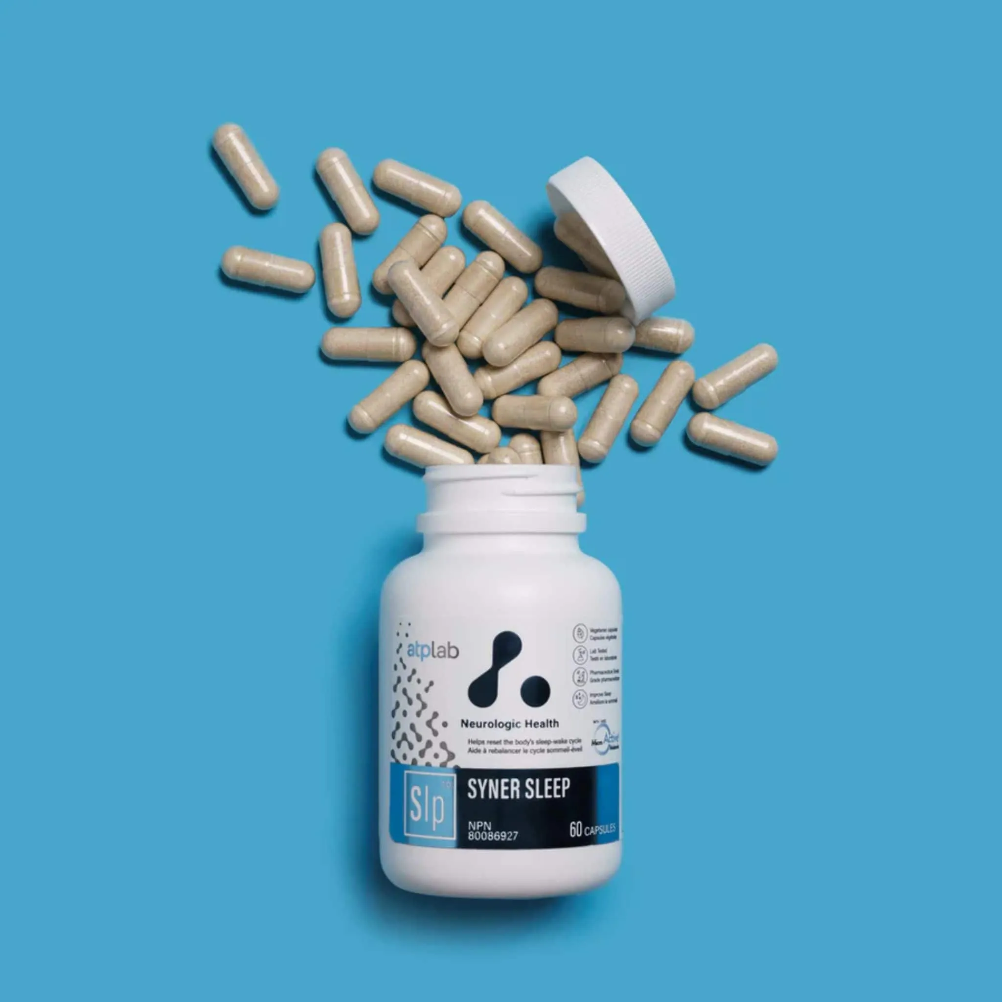 ATP Lab Syner Sleep, Natural Sleep Aid, 60 Vegetable Capsules