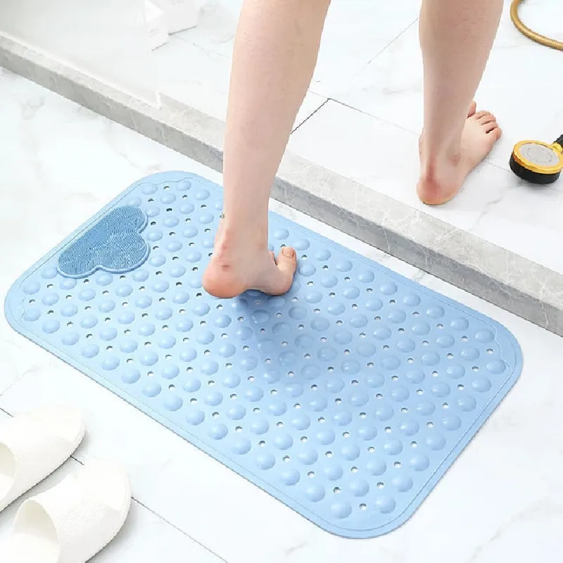 Baby Blue Nonslip Foot Massager & Exfoliator Shower Mat