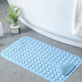 Baby Blue Nonslip Foot Massager & Exfoliator Shower Mat