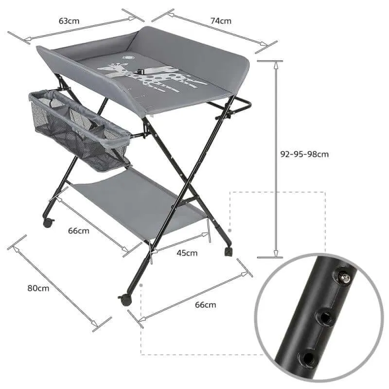 Baby Changing Station Foldable Nappy Table