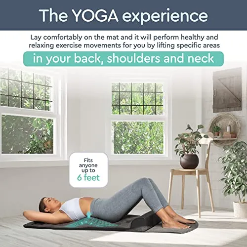 Belmint Back Stretcher - Electric Yoga Back Stretching Mat for Physiotherapy at Home - Air Compression Back Stretching Mat - Back Stretcher for Lower Back Pain Relief, Spine Stretching and Relaxation