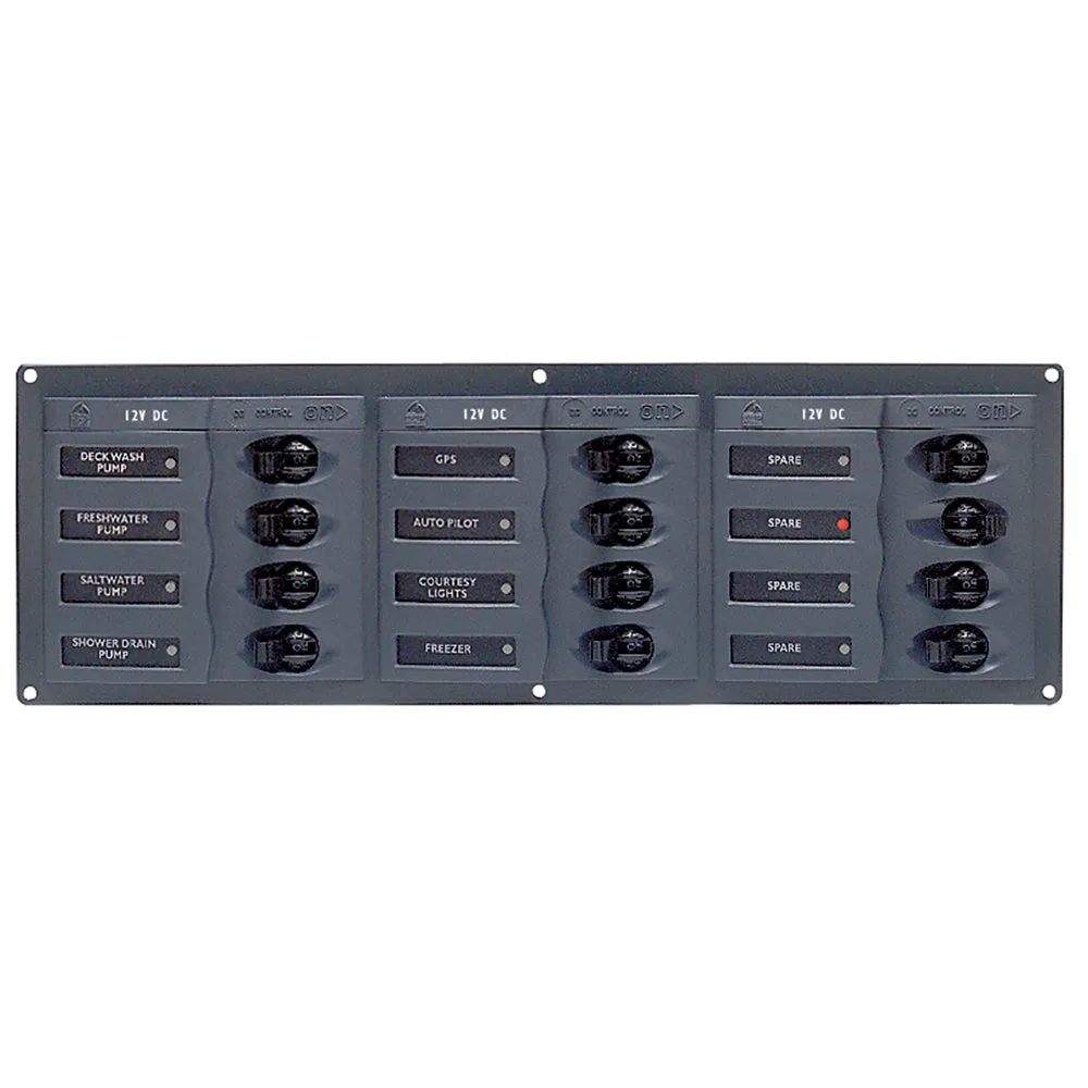 BEP 902NMH 12 Way DC Circuit Breaker Panel Horizontal