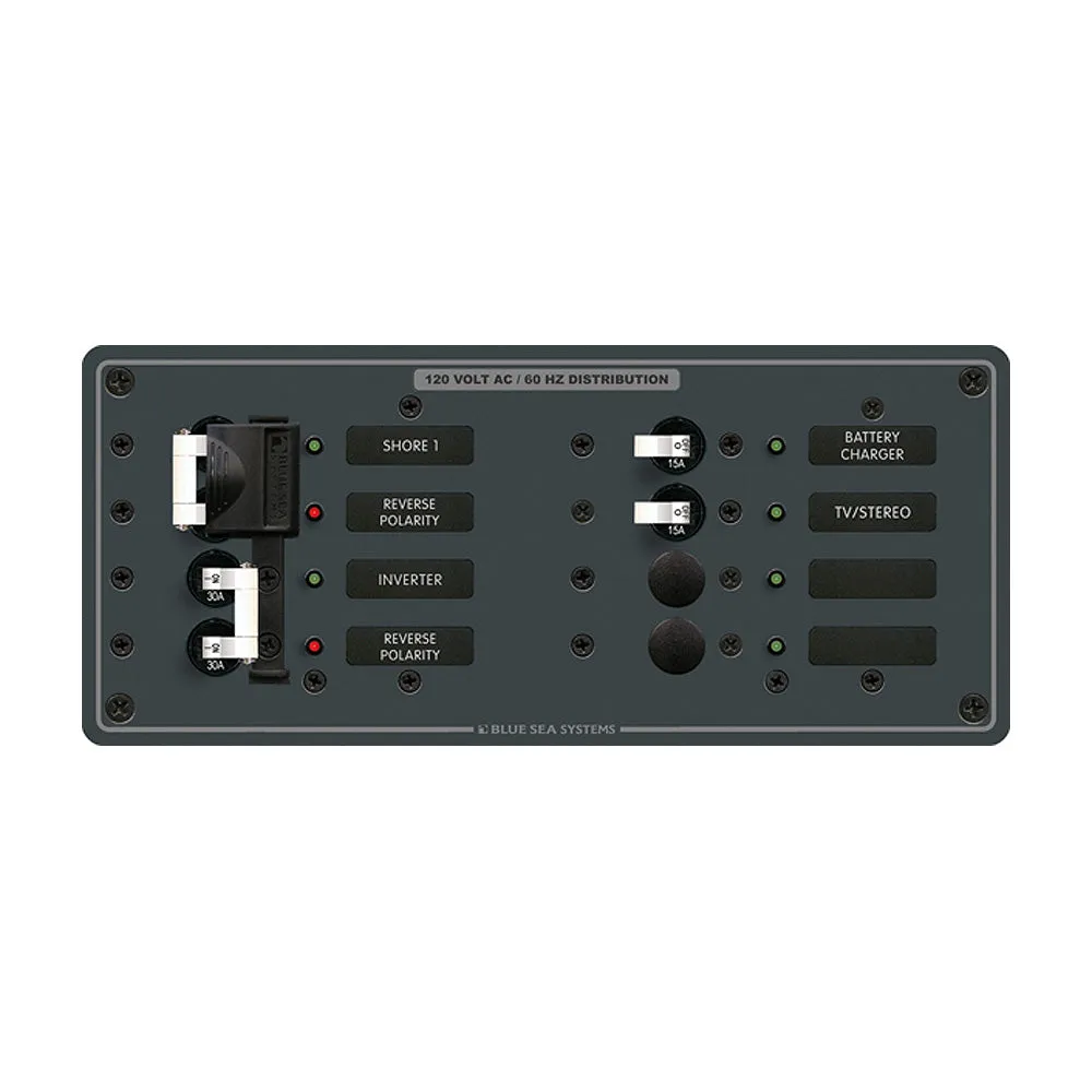Blue Sea 8499 Breaker Panel - AC 2 Sources   4 Positions - White
