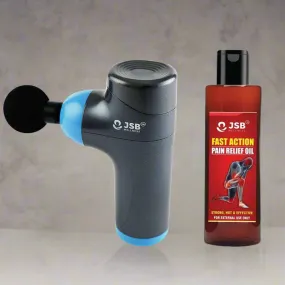 Body Pain Relief Products Combo : Massage Gun with Joint Pain Relief Oil