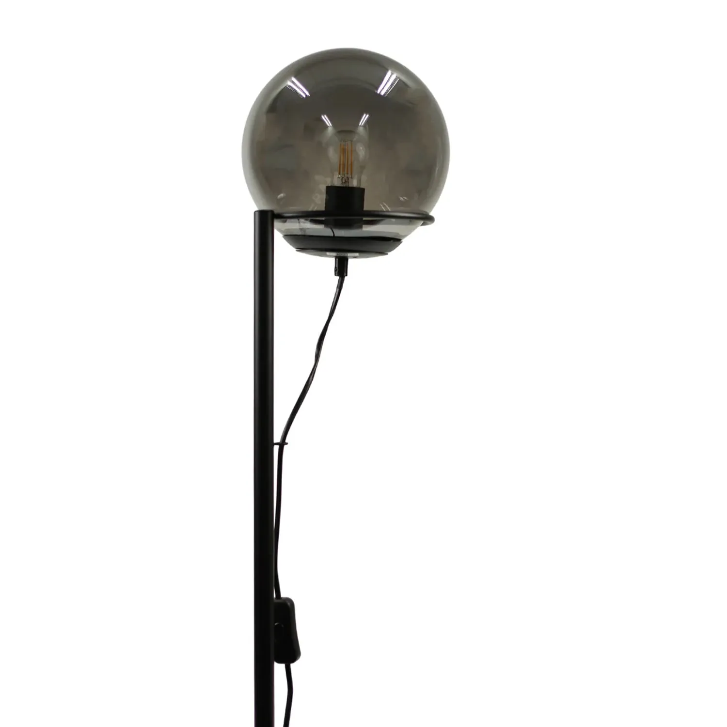 Brianna Orb Floor Lamp - Opal or Smoky Glass Shade, 1470mm High, PL0290