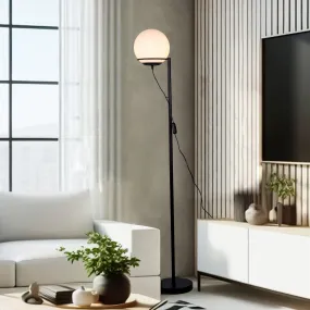 Brianna Orb Floor Lamp - Opal or Smoky Glass Shade, 1470mm High, PL0290