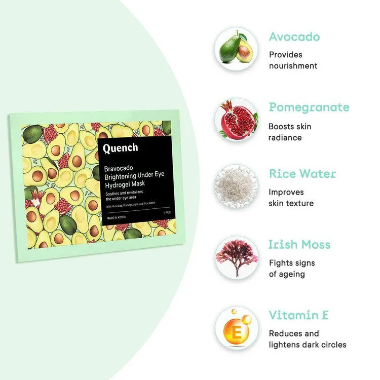 Brightening Under Eye Hydrogel Patch with Avocado Vitamins C & E (Pack of 2)