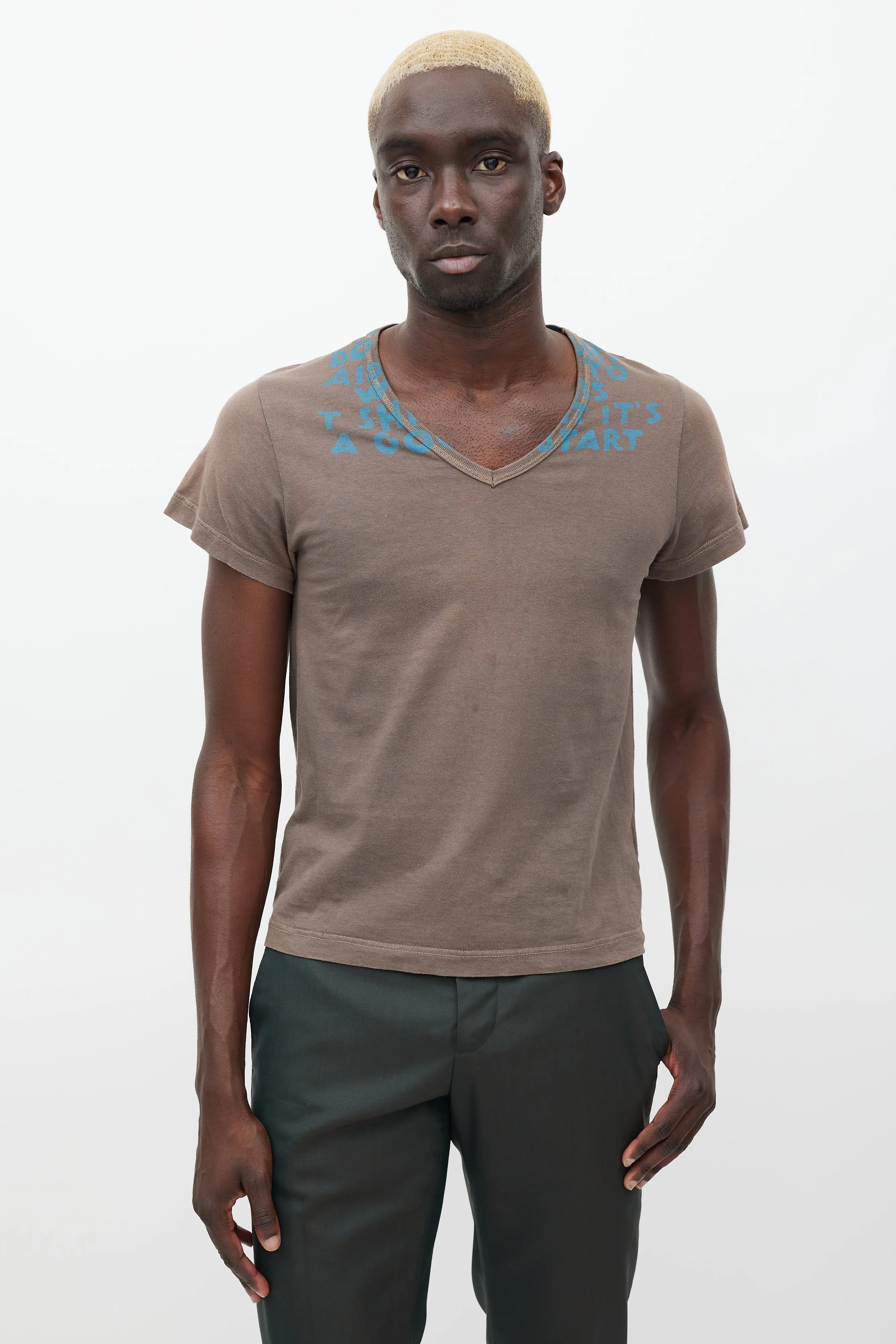 Brown & Blue AIDS Awareness T-Shirt
