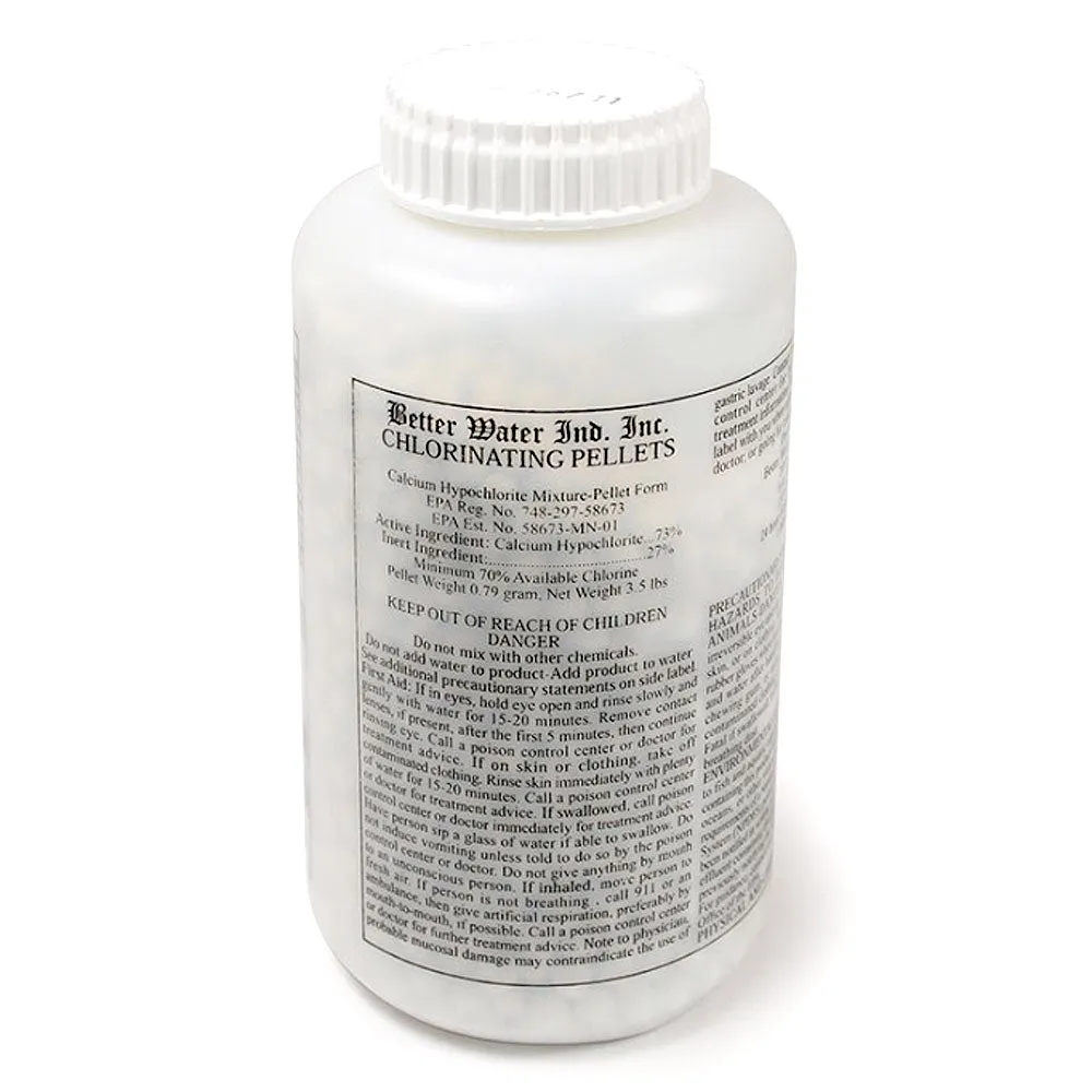 BWI Chlorine Pellets For Well Pro Chlorination Systems - Case Of 9 (3-1/2 lbs. containers)