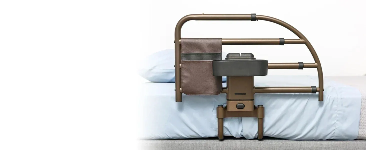 Click Extendable Bed Rail, Removable Bed Handle for Elderly, Safe and Easy to Use Adjustable Assist Rail for Seniors, Prevents F