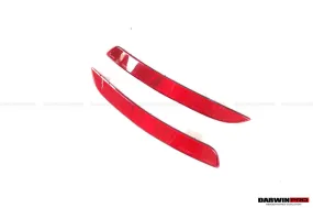 DarwinPRO 2019-2024 Porsche 911 992 Carrera & S & 4 & 4S & Targa & Cabriolet GT3 Style Rear Bumper Red Reflector Panels 