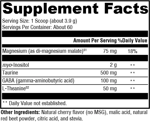 De-Stress & Relax Away™ | Cherry-Flavored Powdered Drink Mix