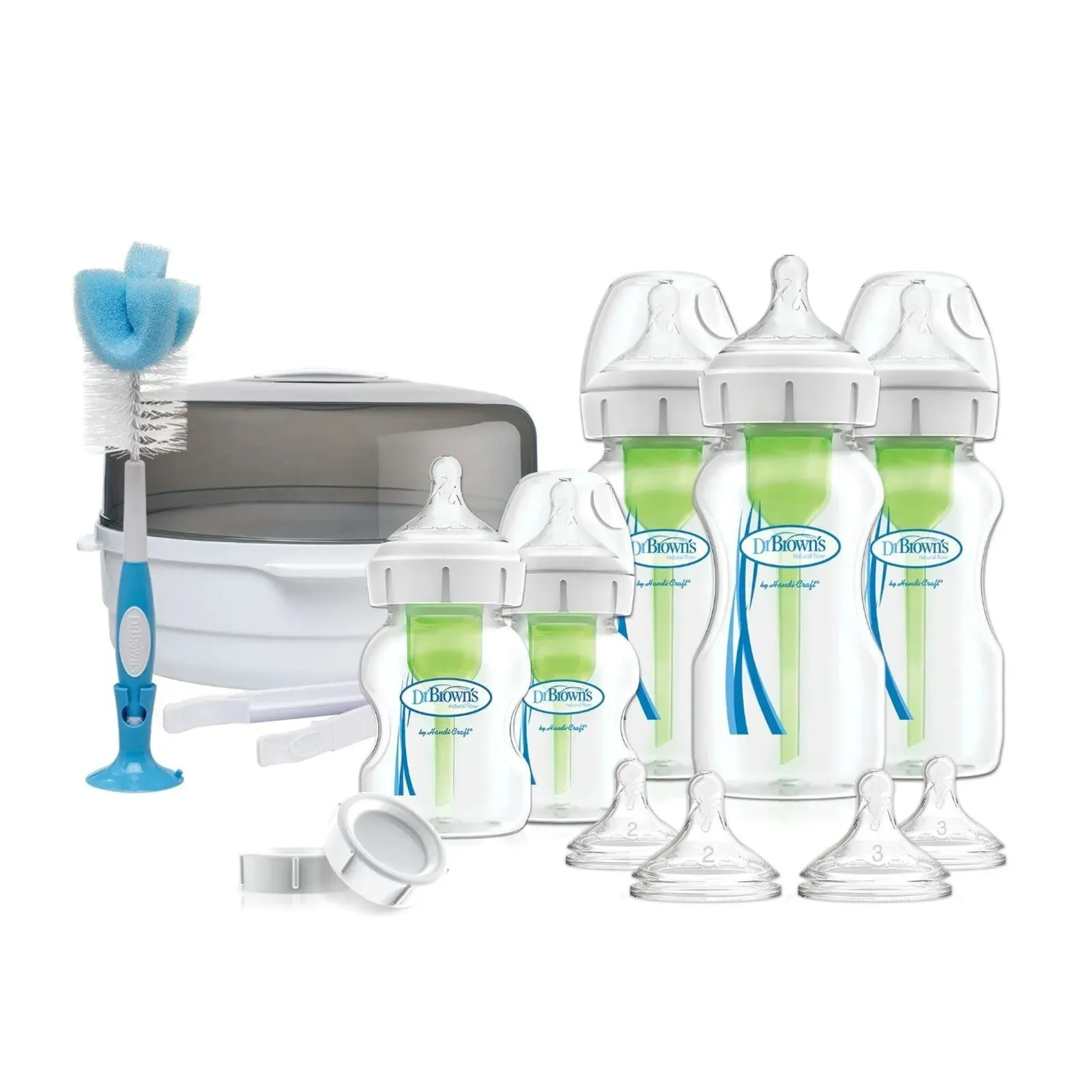 Dr. Brown's Options  Anti-Colic Baby Bottle Wide Neck Newborn Gift Starter Set